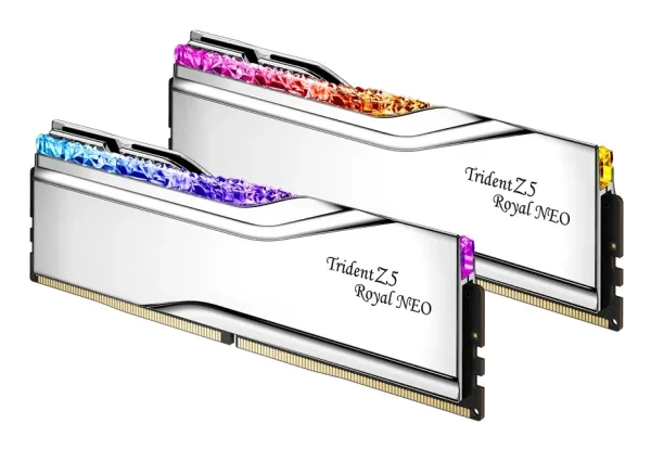 G.Skill Trident Z5 Royal Neo - DDR5 - sæt - 32 GB: 2 x 16 GB - DIMM 288-PIN - 8000 MT/s / PC5-64000 - CL38 - 1.45 V - ikke bufferet - ikke-ECC - sølv