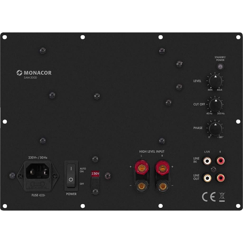 Monacor SAM-300D subwoofer versterkermodule (inbouw) 300W