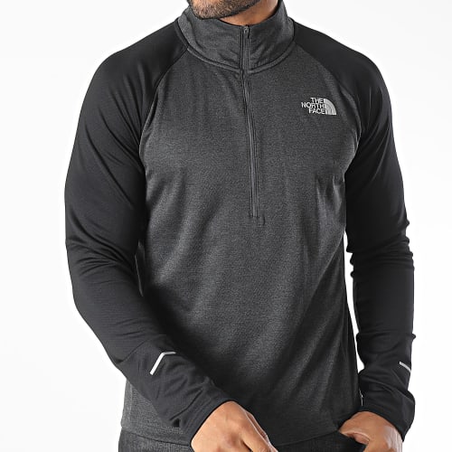 Sweat Col Zippé Zip Run A7SXP Noir
