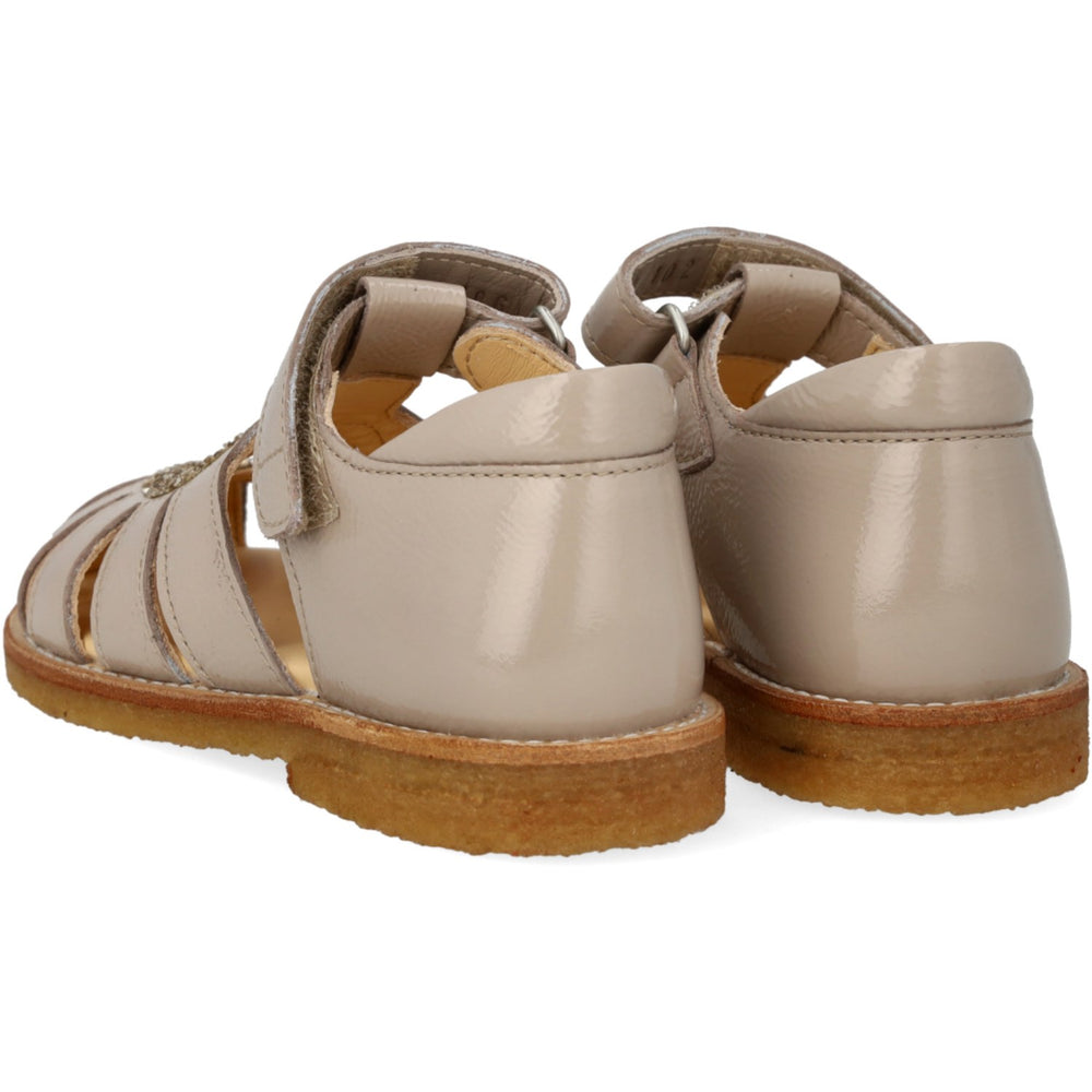 Køb Angulus Sand/Champagne Glitter Hjertesandal Med Glitter Hjerte
