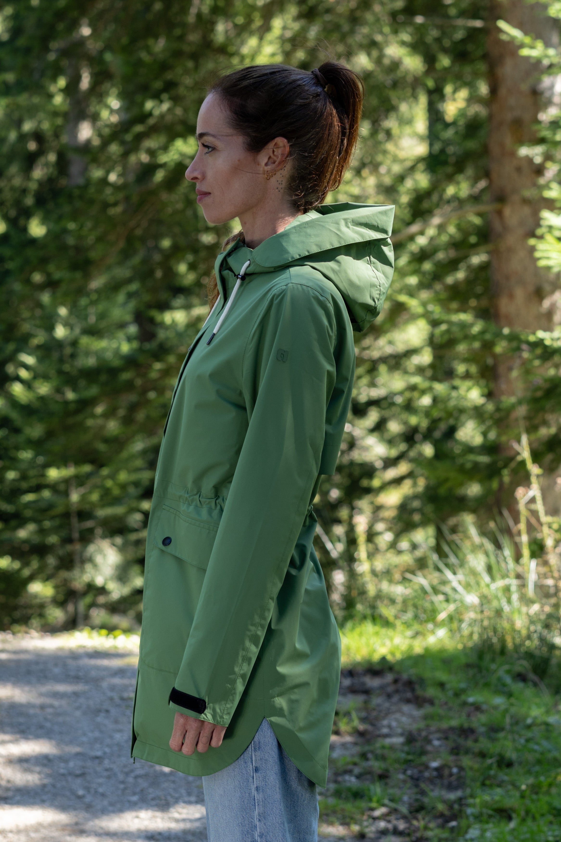 Frauen Regenmantel Valina vineyard green