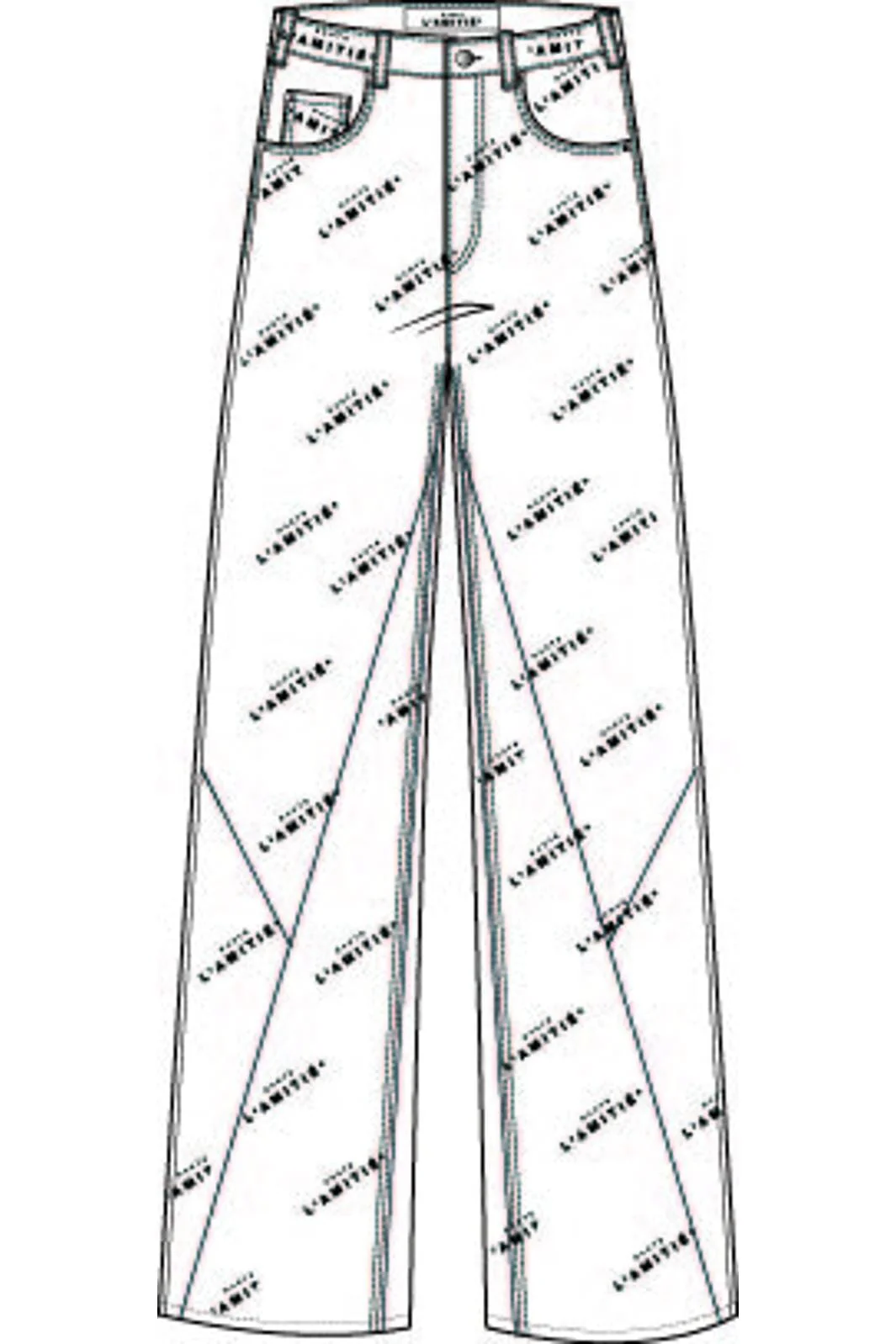 Haute L'Amitié L'Amitié Triangle Logo Jeans HL10021