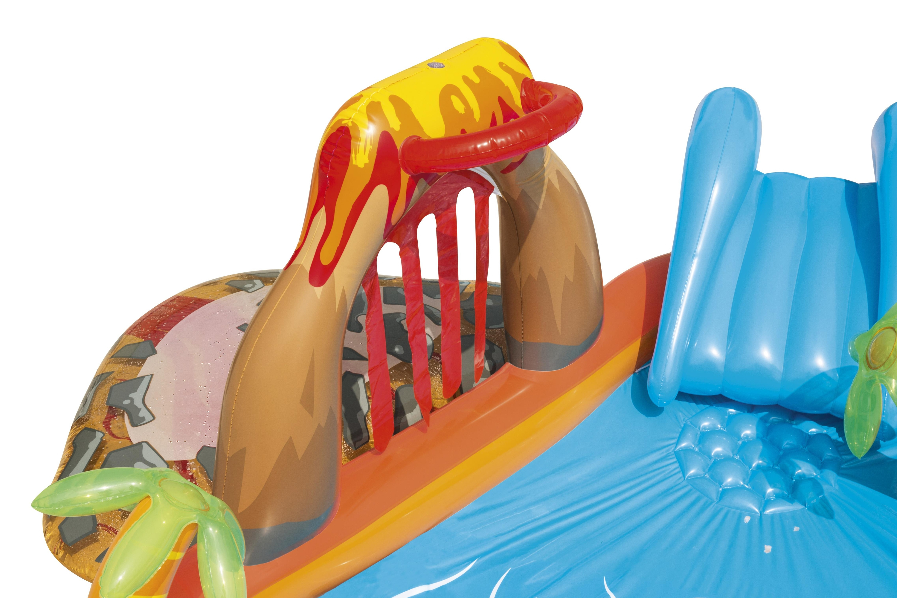 (265x265cm) Lava Lagoon Play Center Kinder Planschbecken Wasserpark mit Rutsche / Spritzfunktion / Wurfspiel (53069) - Bunt