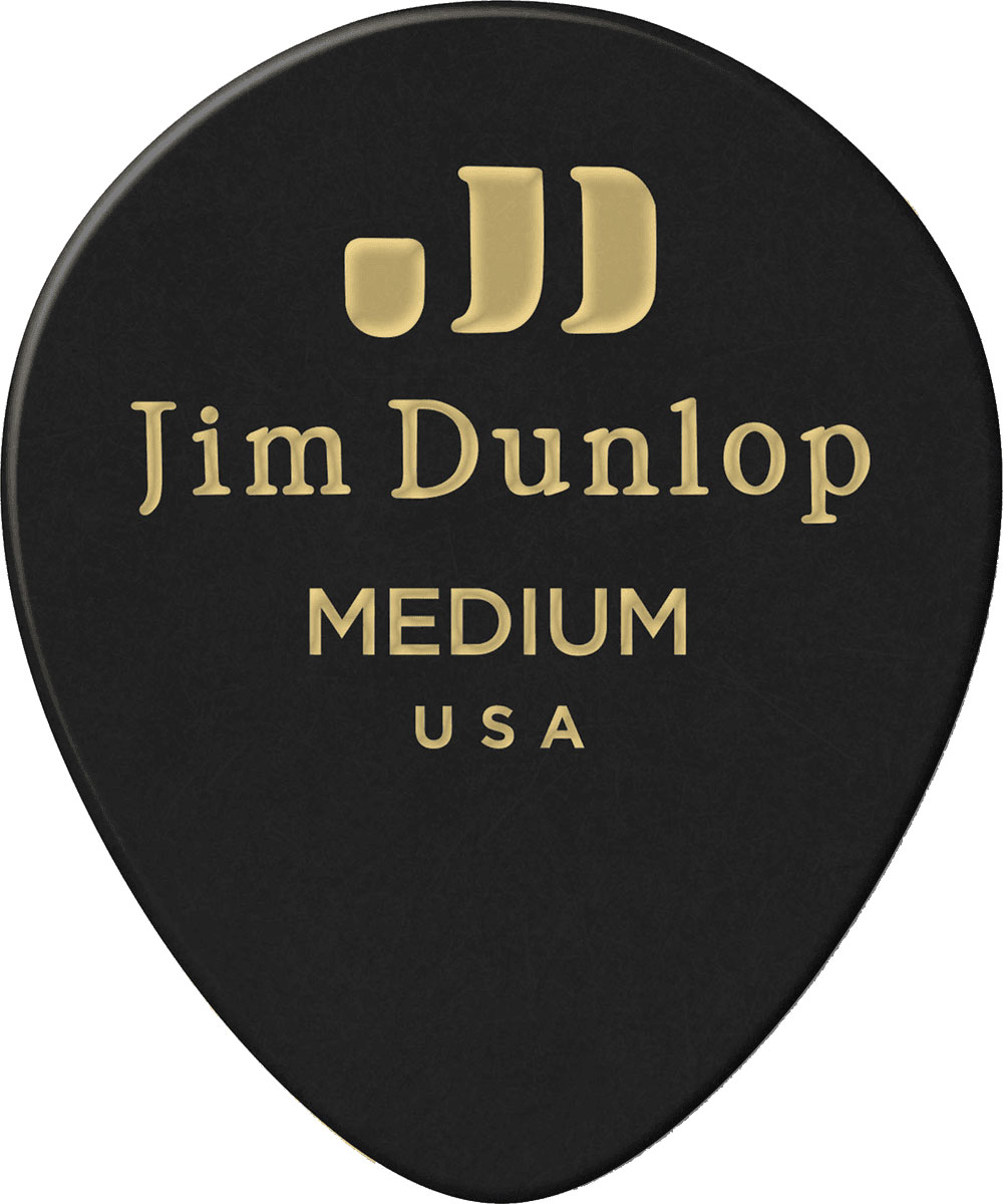 Jim Dunlop Black Teardrop Medium Sachet De 12 - Médiators