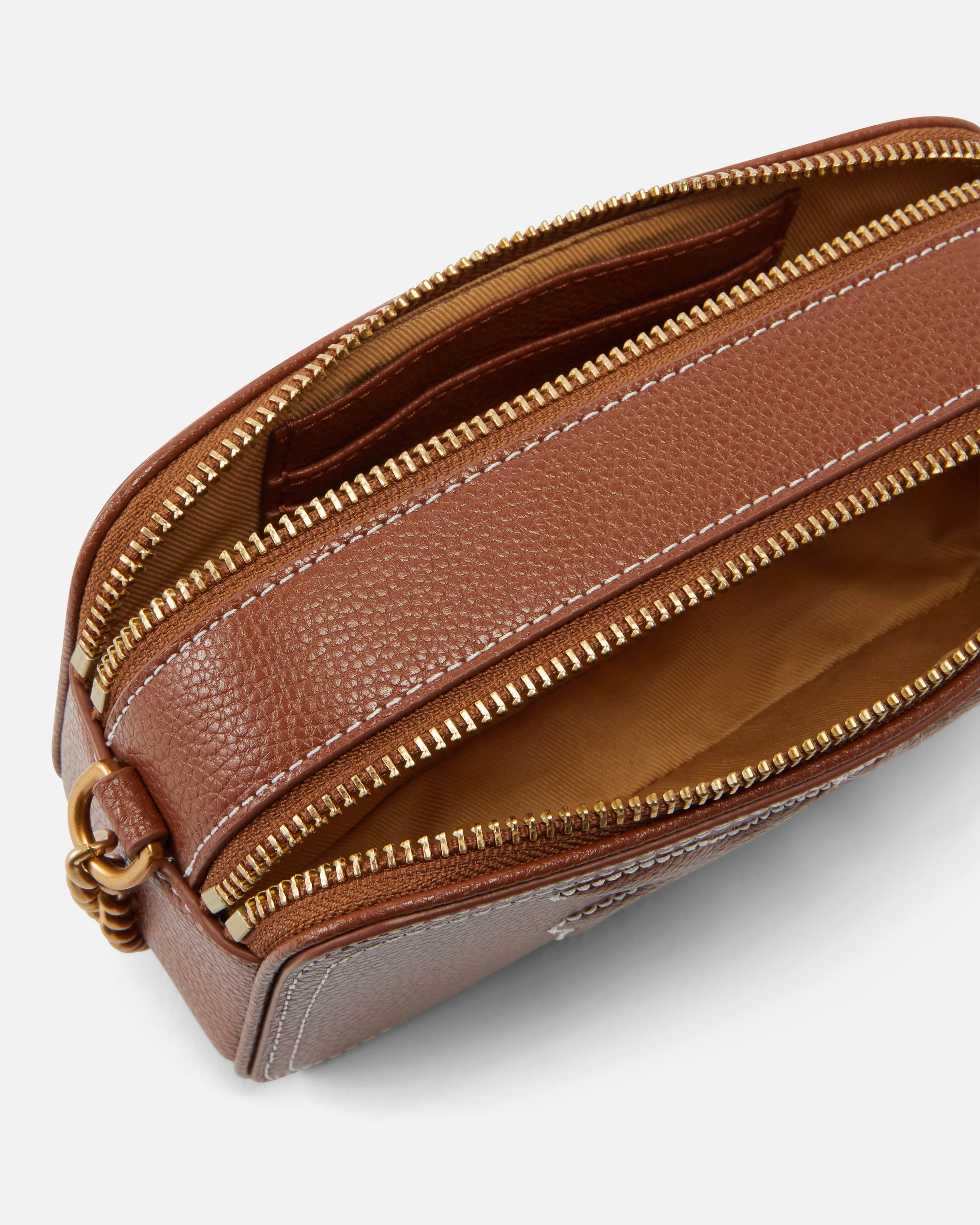 Petit sac à bandoulière avec logo love birds en relief | Marron