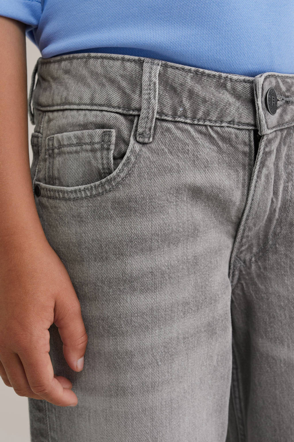 WE Fashion Blue Ridge relaxed wide leg jeans grey denim