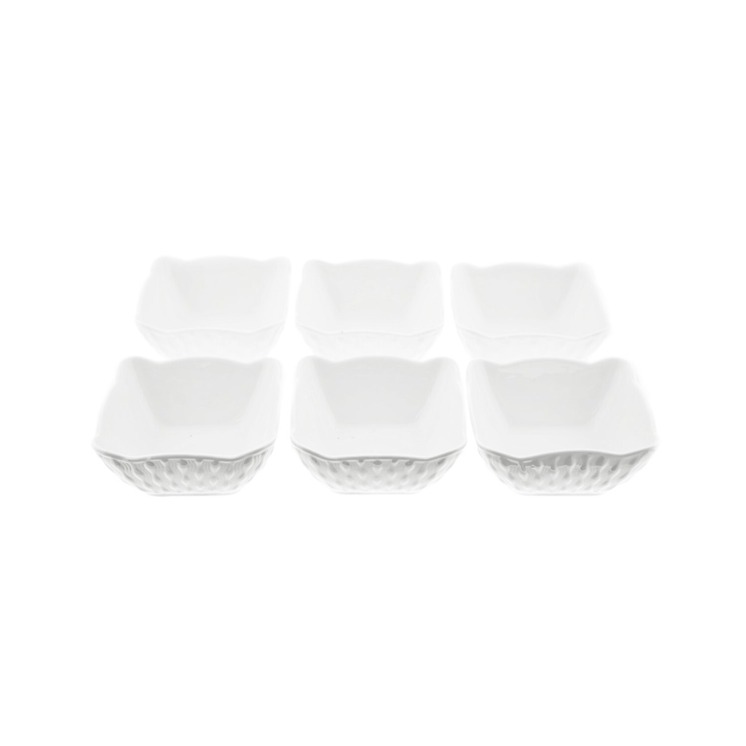 Almina 6er Snackschalen-Set aus Porzellan Servierschale mit Muster