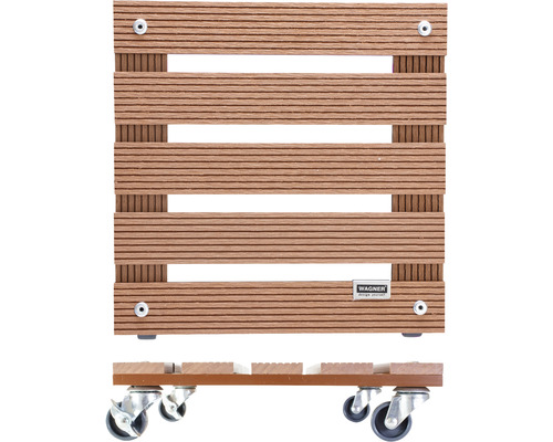 Plantenwagen WPC 29x29 cm max. draagvermogen 80 kg bruin