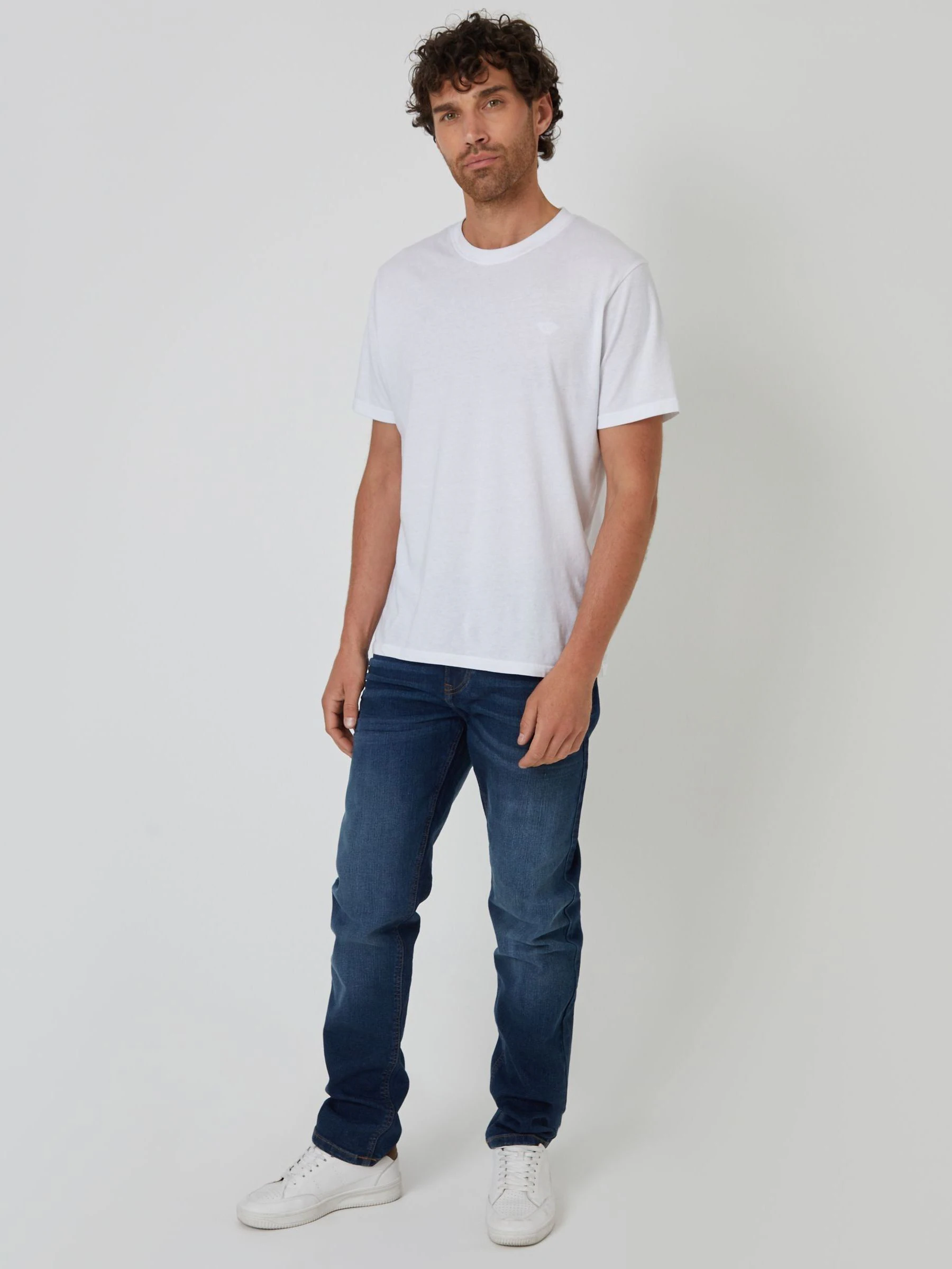 Midnight Blue - Threadbare - Straight-fit jeans met stretch