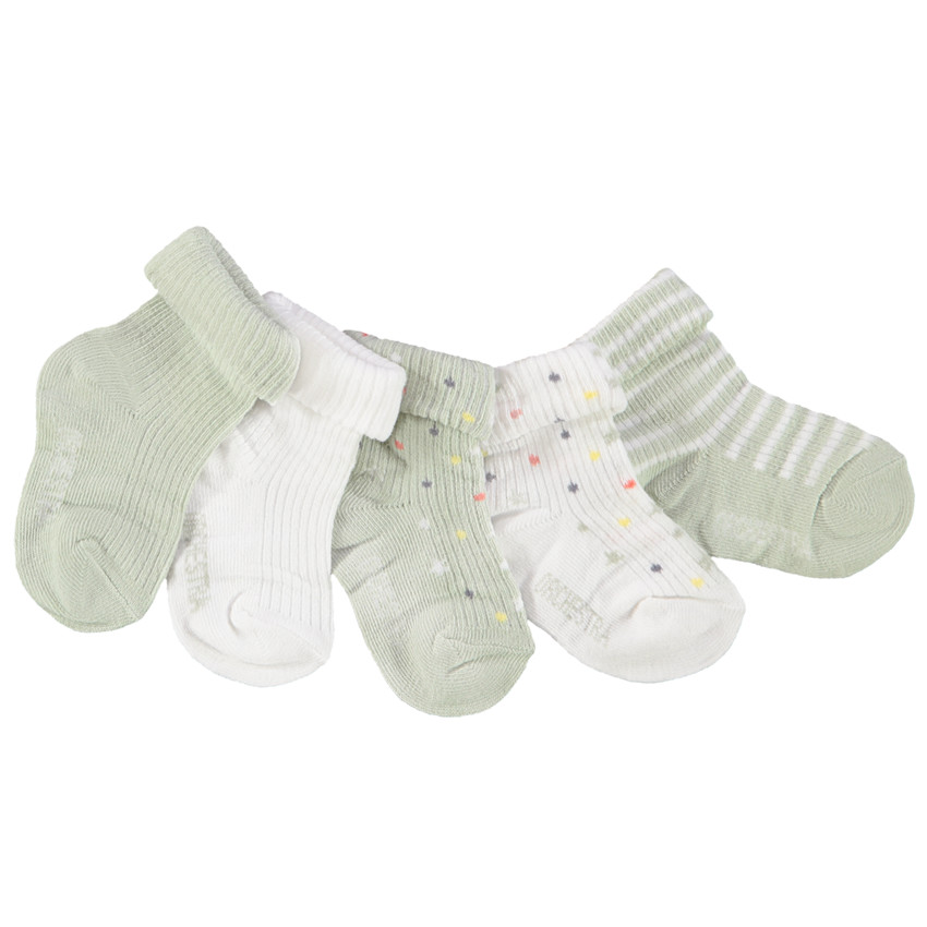 Lot de 5 paires de chaussettes en rib pour bébé prématuré