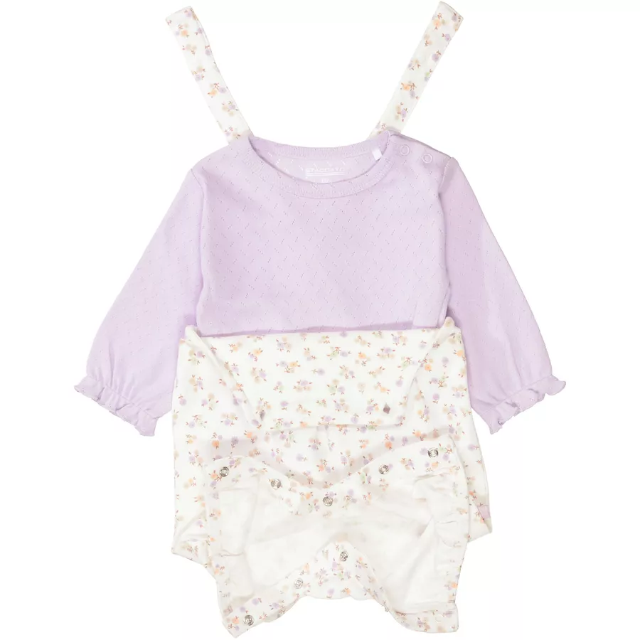 STACCATO Strampler+Shirt pearl white gemustert