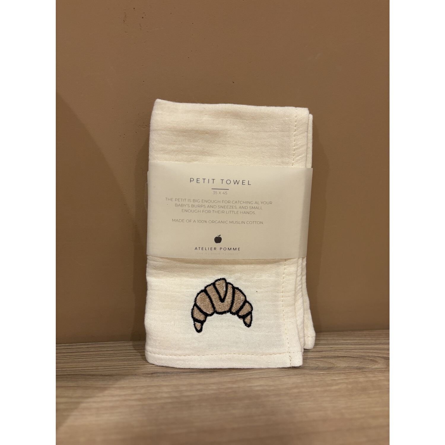 Atelier Pomme | Petit Towel | Cosy White | Little Croissant