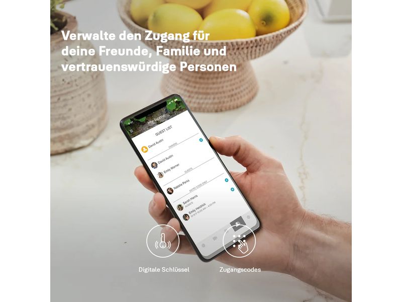 Yale Linus L2 Smart Lock und Smart Fingerprint Keypad Schwa Smart Keypad mit Türschloss