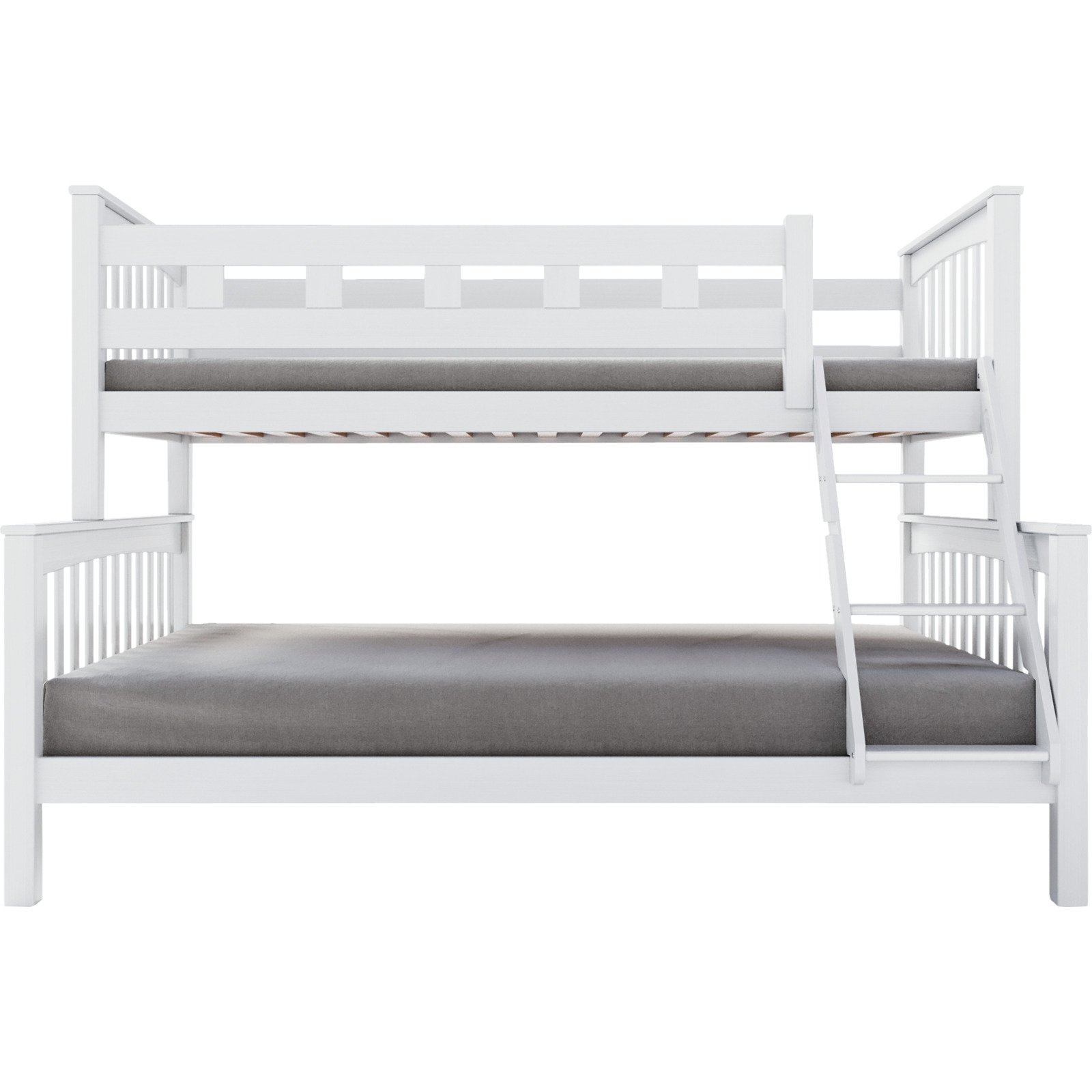 Etagenbett Valerian Buche massiv 90 + 140 x 200 cm Buche weiss