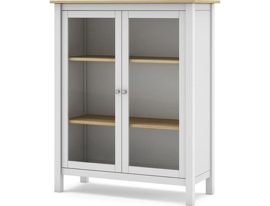 CONCEPT1 - Vitrine Misti 2P blanc chene 90 x 40 x h110
