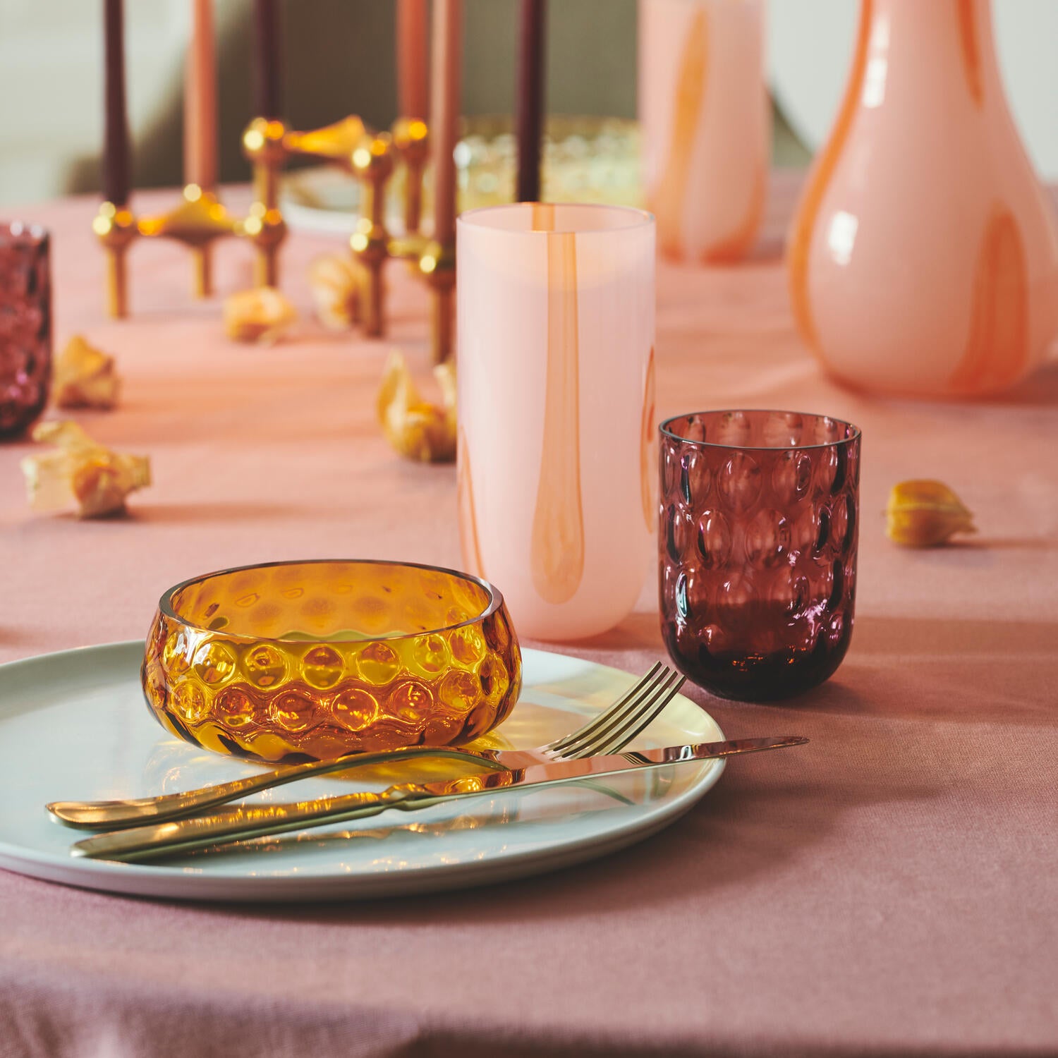 Kodanska  Danish Summer skål, medium, Amber - Ø17,2 cm.