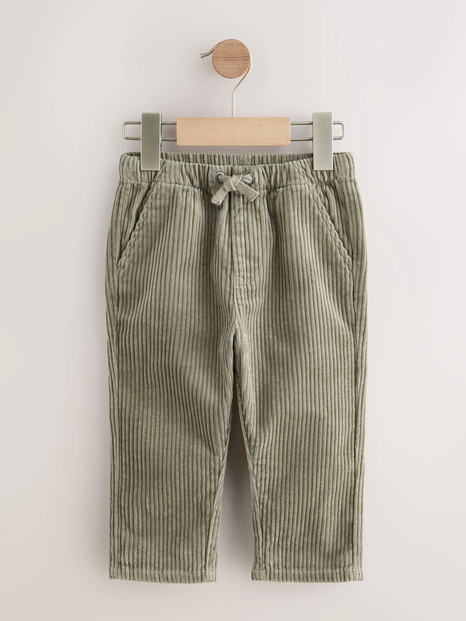 Bruin/saliegroen - Corduroy instapbroek 2 stuks (3mnd-7jr)