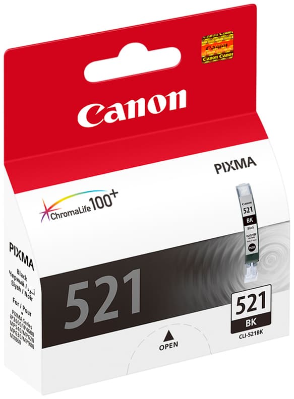 Canon blækpatron CLI-521BK Sort