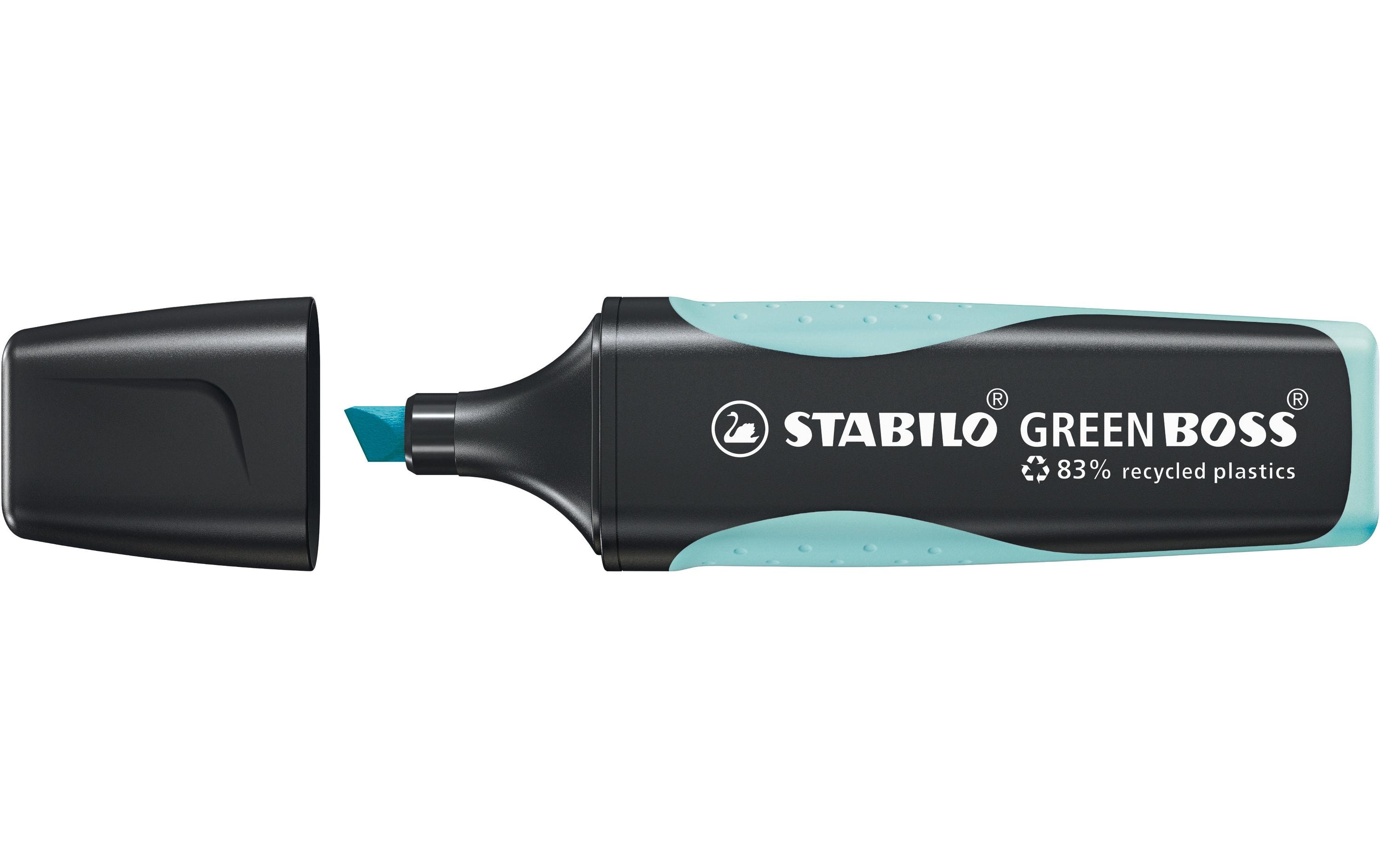 Textmarker Green Boss TürkisTextmarker aus recyceltem Kunststoff