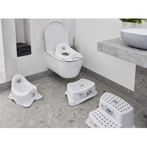 Pot pour bébé 'adam stitch', blanc avec imprimé