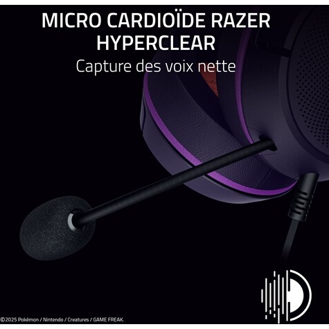 Casque PC Razer Kraken Kitty V2 - Pokémon Gengar Ed