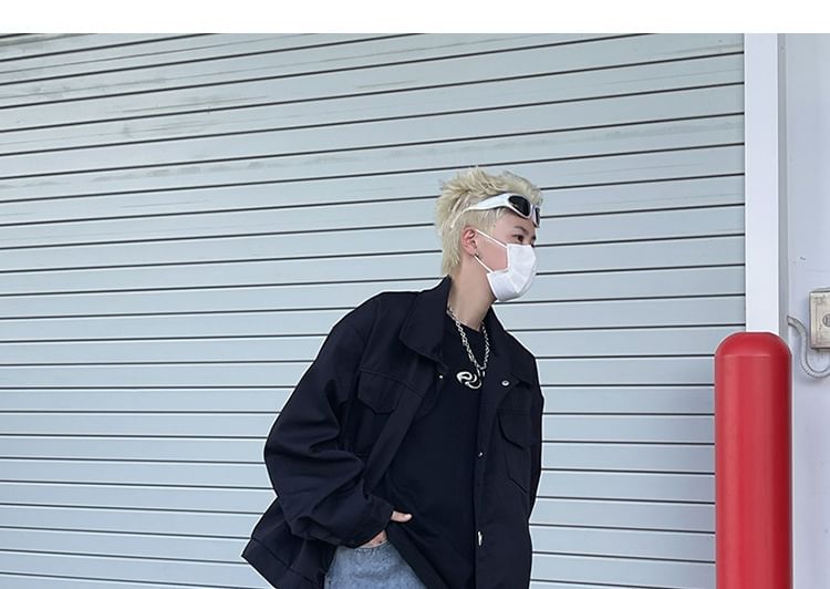 Hushgrain - Mid Rise Washed Food Geborduurde Wijde Broek