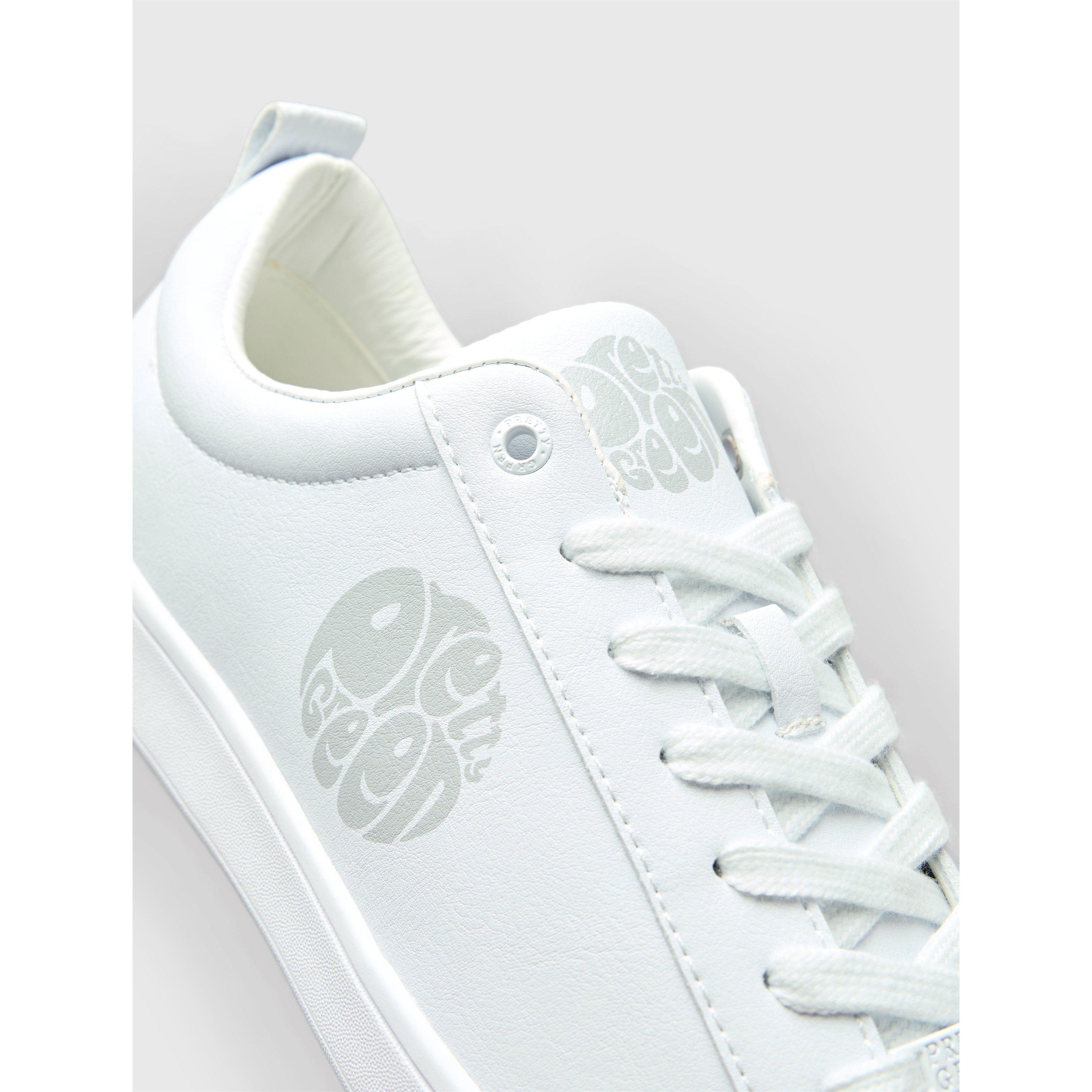 Pretty Green Blanco Low Trainers