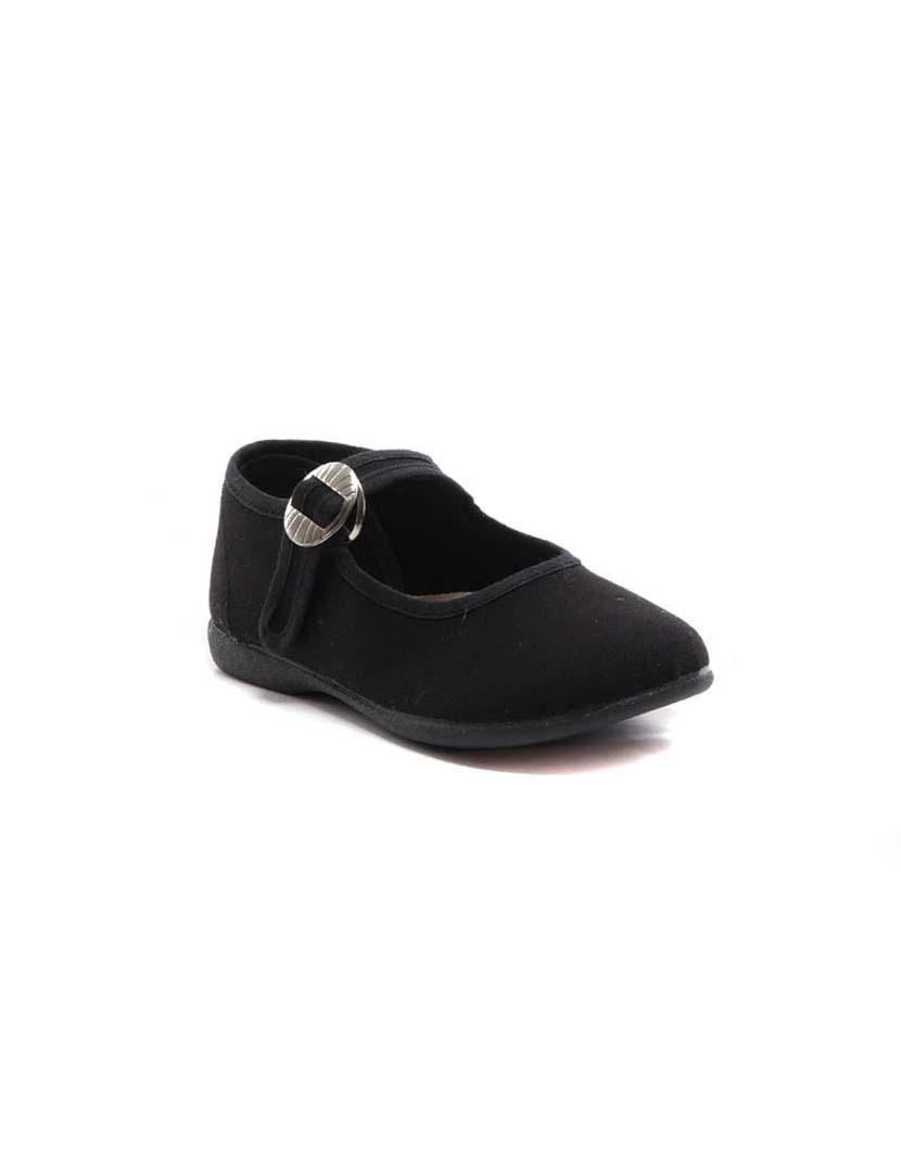 Black Canvas Slip-Ons