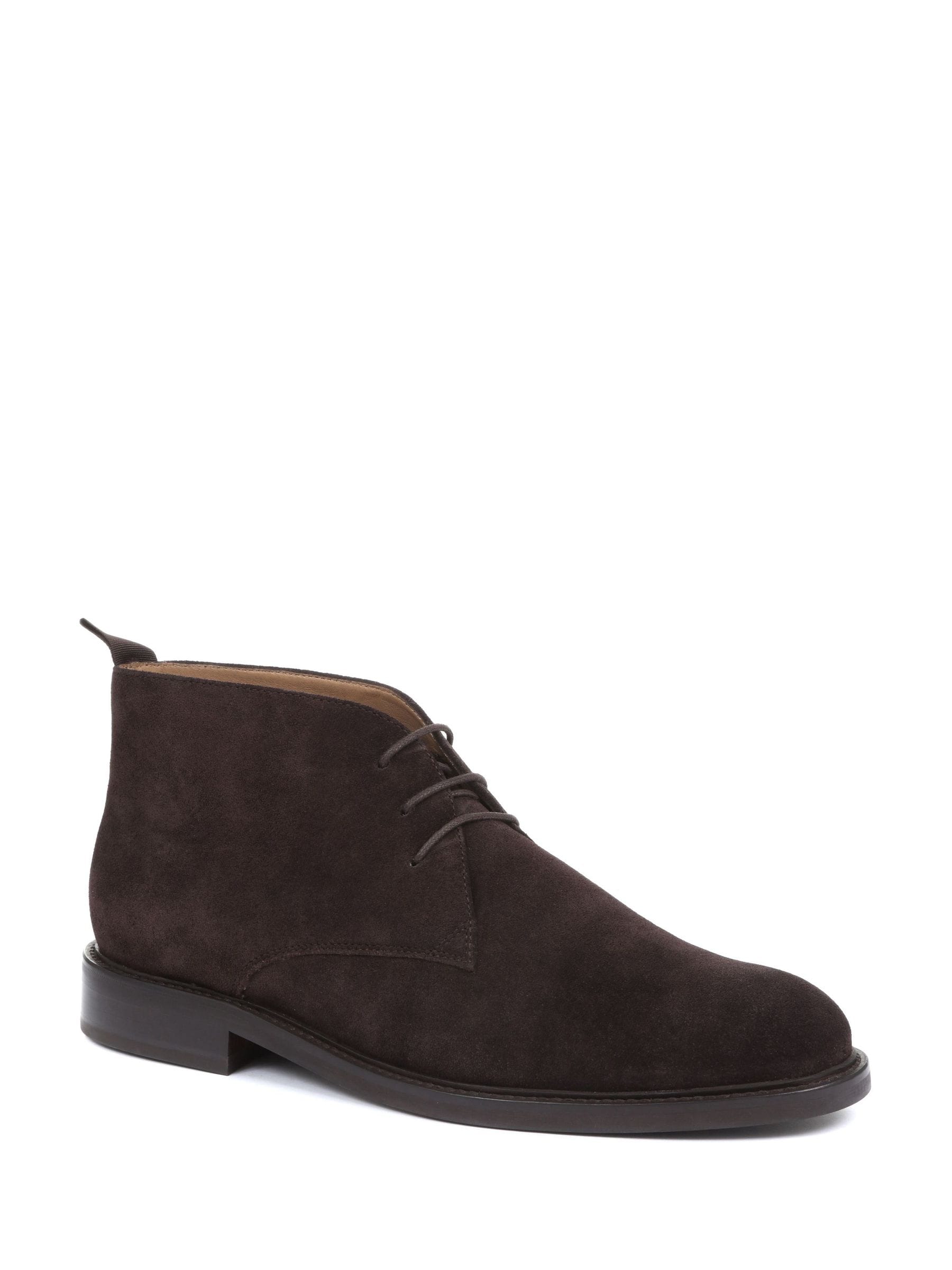 Donkerbruin - Jones Bootmaker - Deacon suède chukkalaarzen