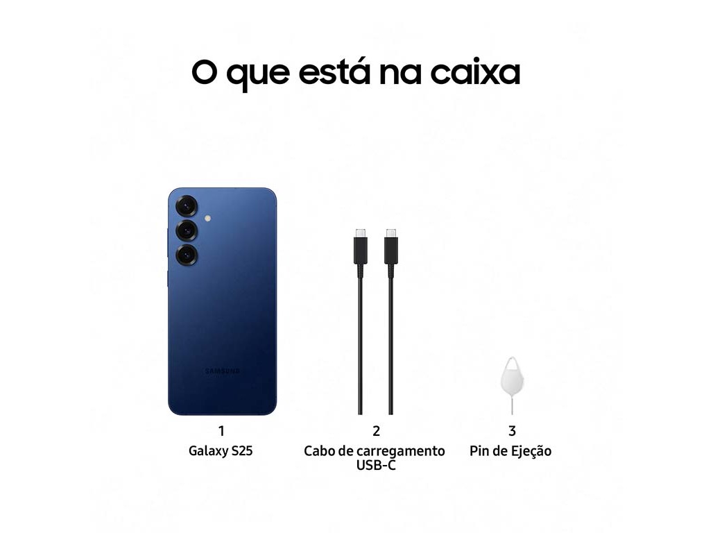 SMARTPHONE SAMSUNG GALAXY S25 128GB AZUL MARINHO