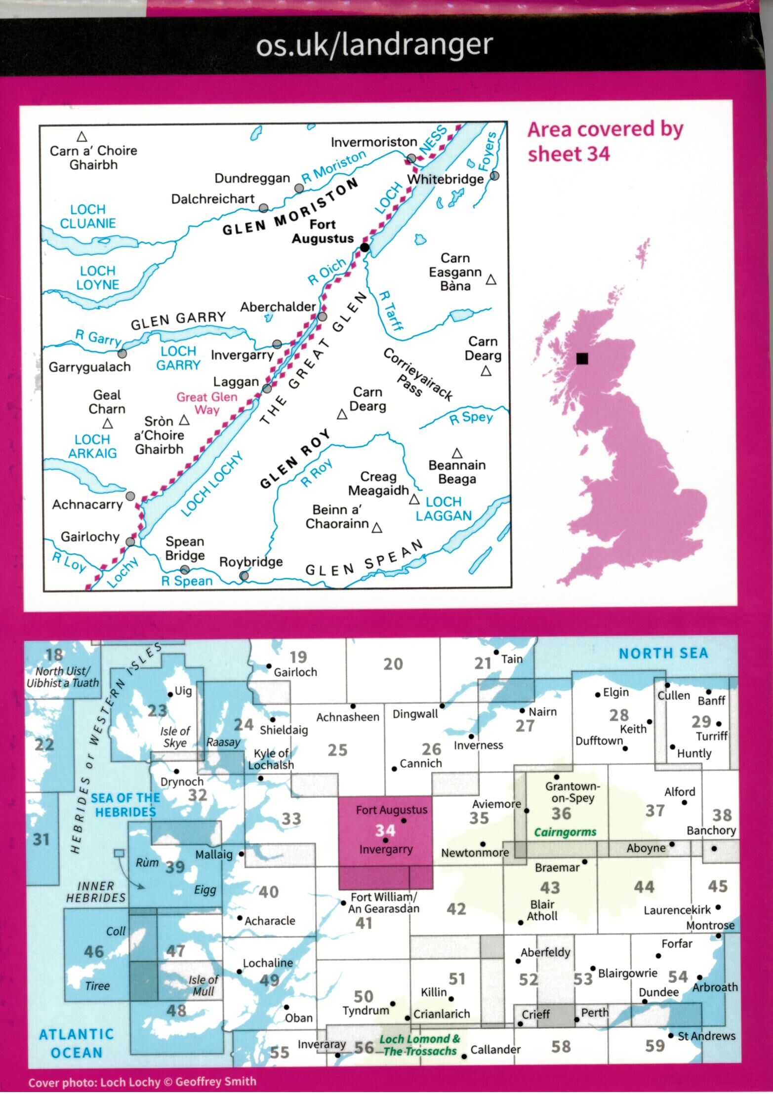 ORDNANCE SURVEY - 34 GB FORT AUGUSTUS 1 50 000