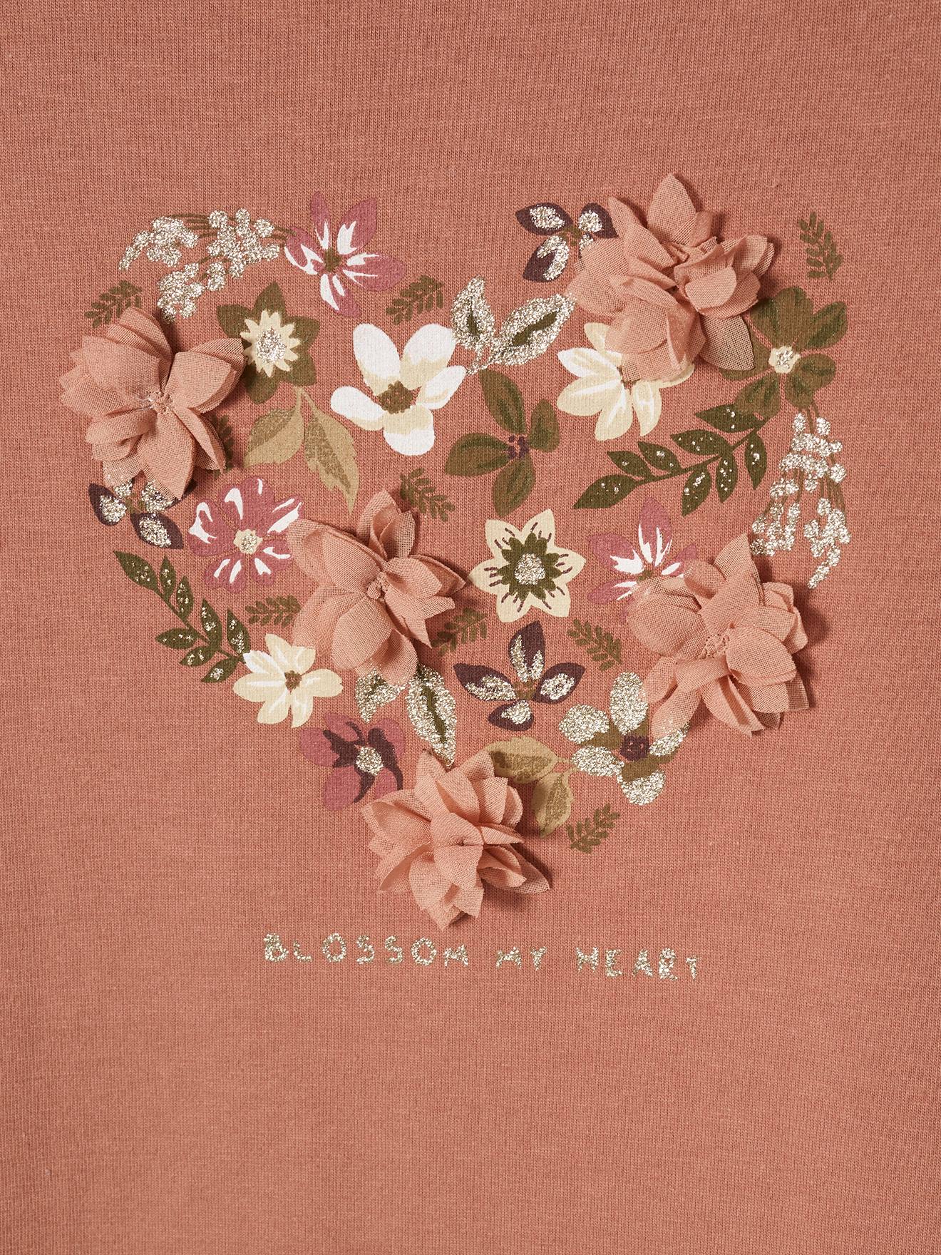 Camiseta romântica de musselina com babados, lisa, marrom claro, para meninas.