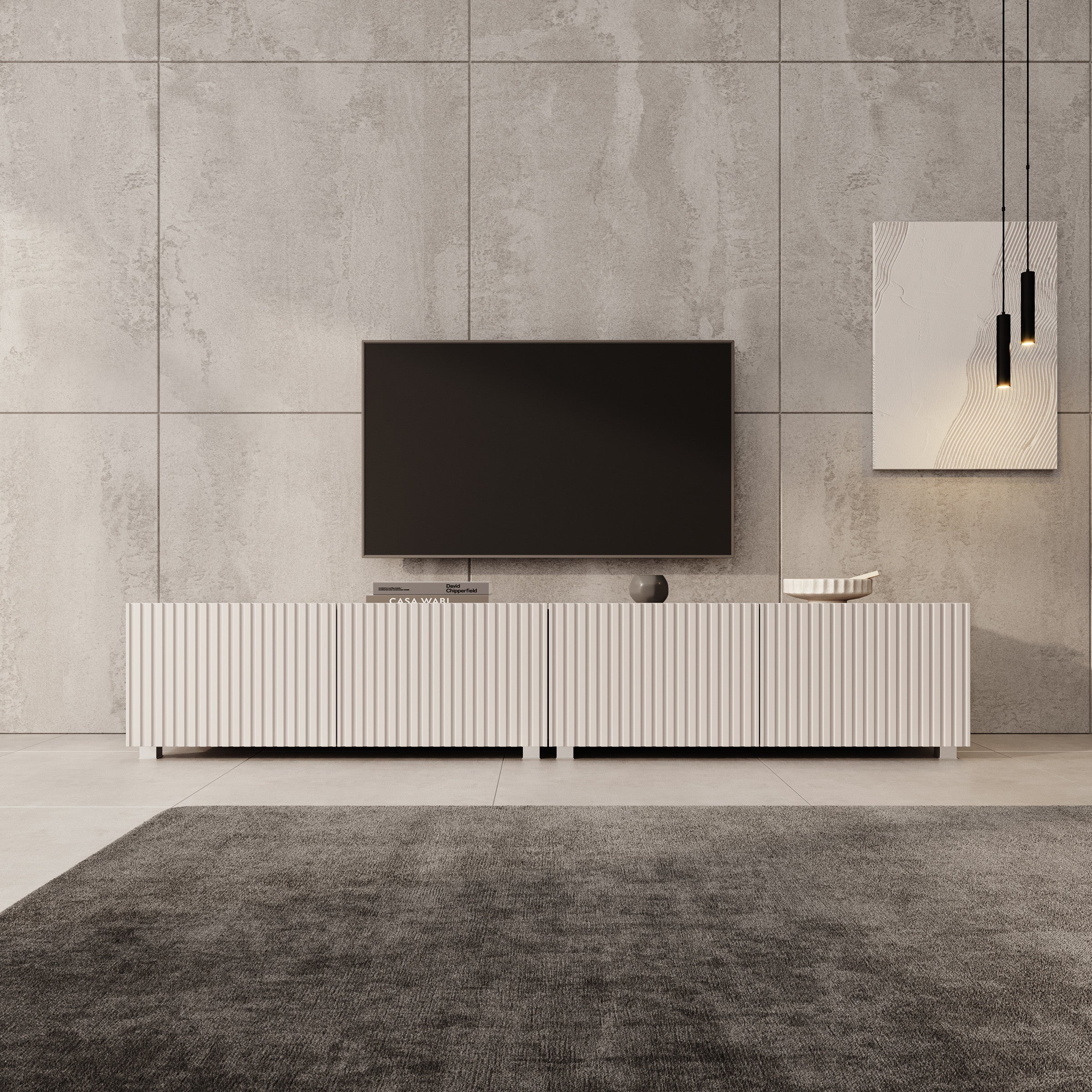Kenderes - TV-Meubel - Beige - 200x41x38 cm