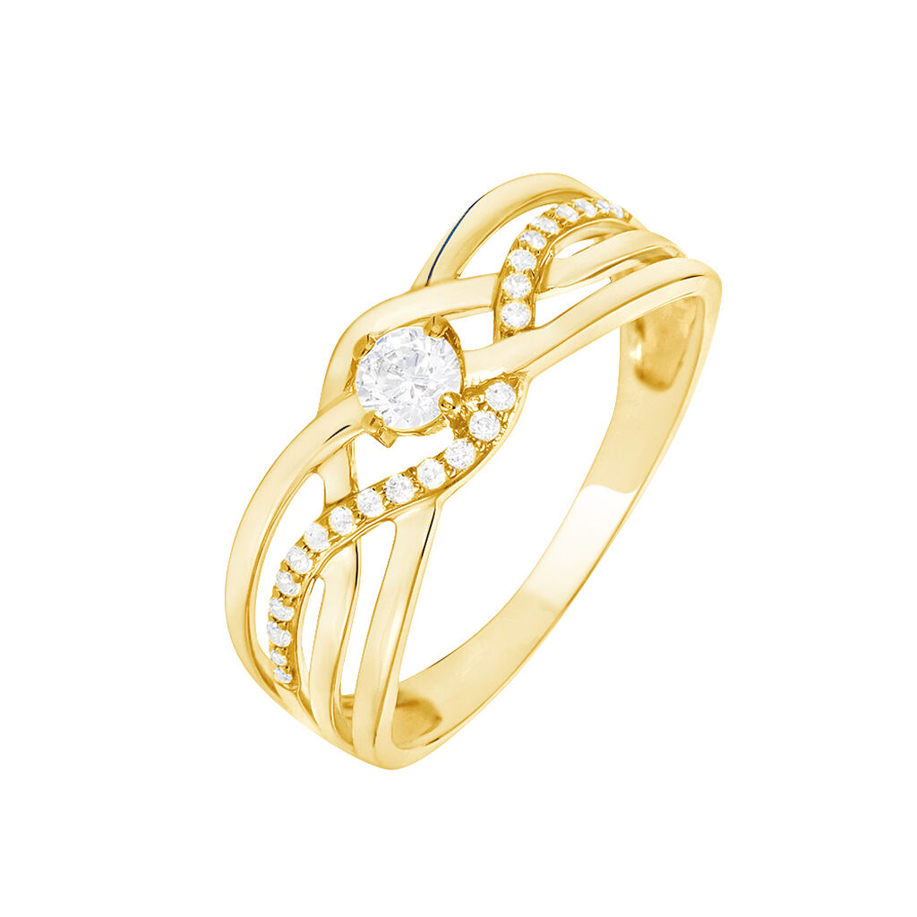 Bague Harmonia Or Jaune Oxyde De Zirconium