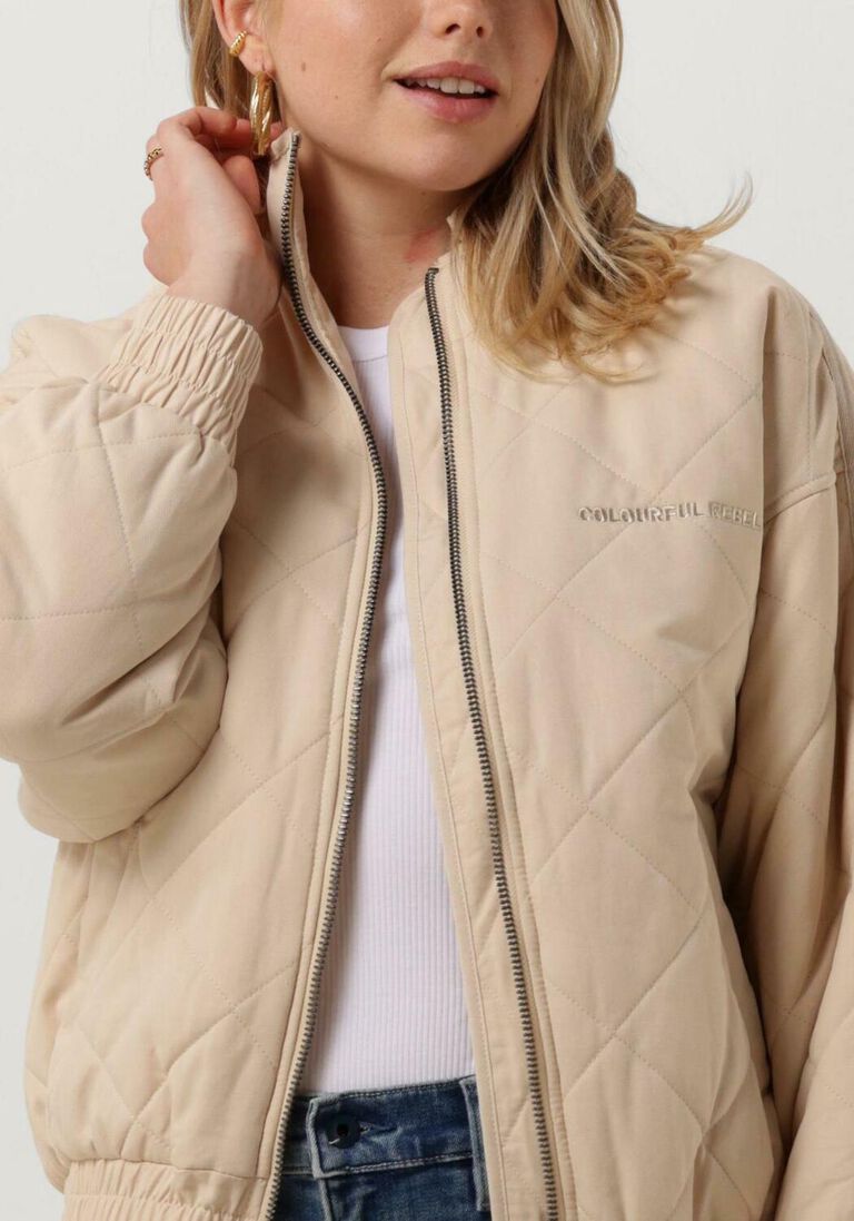 COLOURFUL REBEL zand colourful rebel jack weidy quilted washed jacket