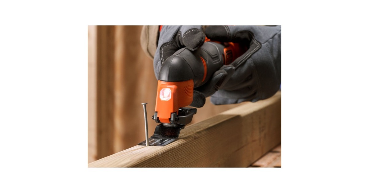 BLACK+DECKERBDCOS18N-XJ 18V Oscillerende Multitool multifunctioneel gereedschap  (Oranje/zwart, Accu en oplader niet inbegrepen)