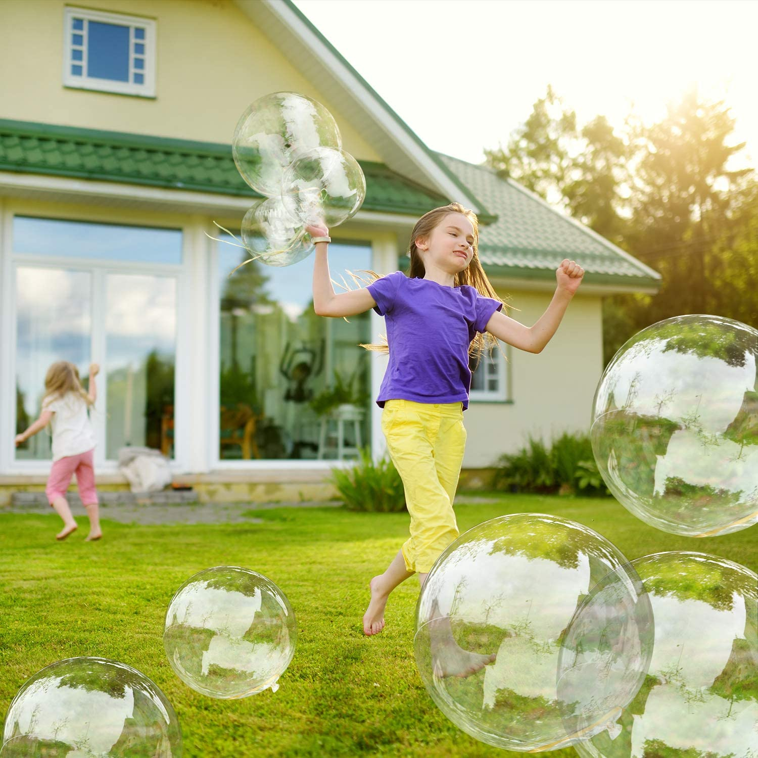 (50er Set) Ø40cm Party Ballons PVC befüllbare Luftballons - Transparent