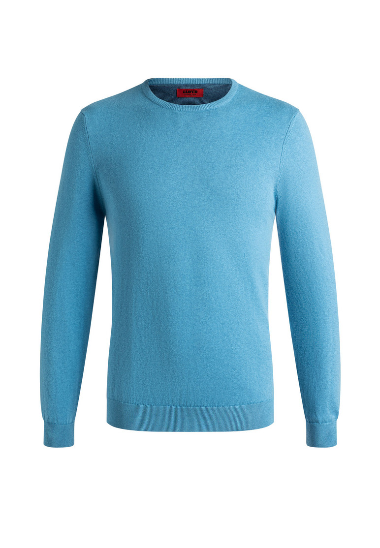 Round neck solid Blau
