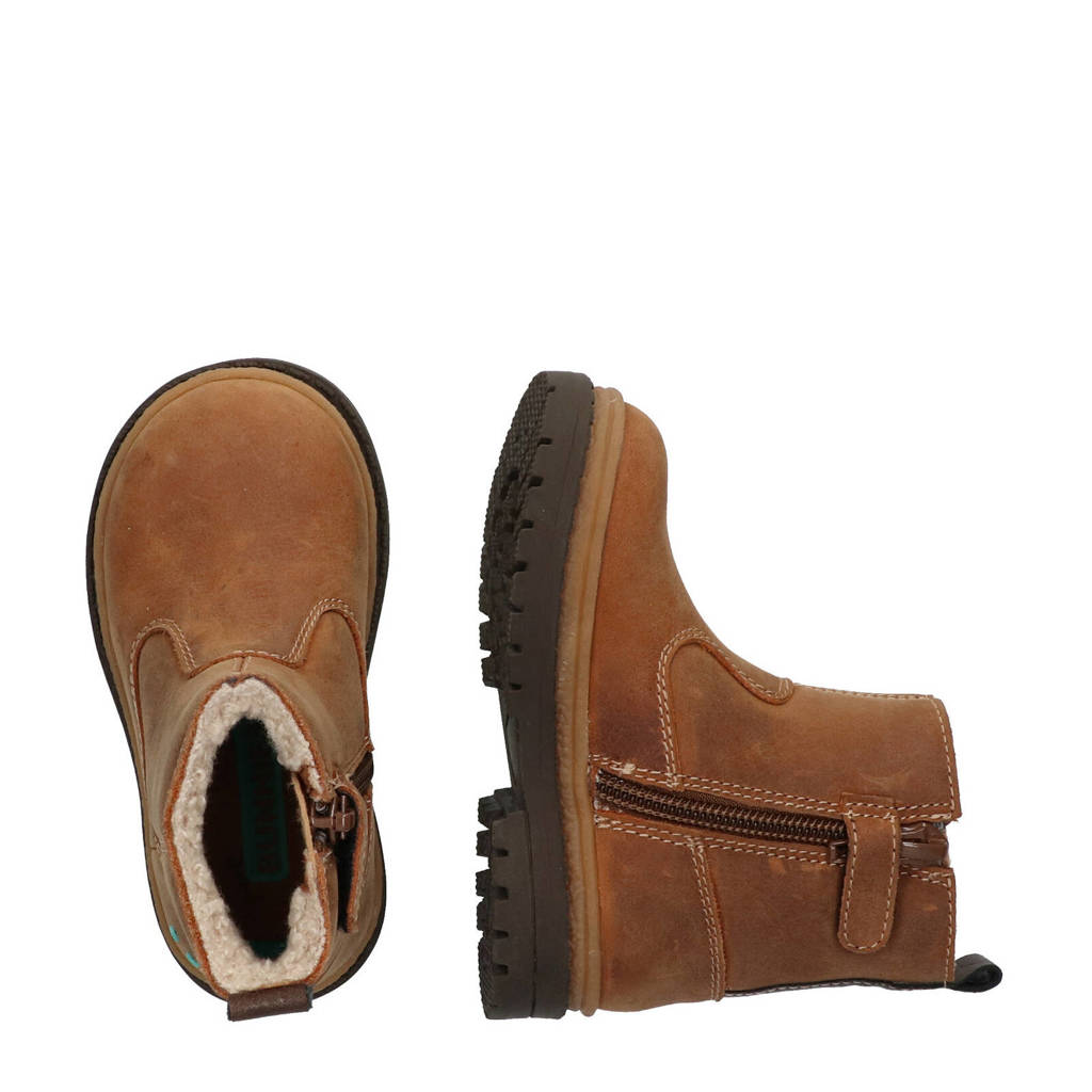 BunniesJR Tim Trailgevoerde leren enkelboots cognac