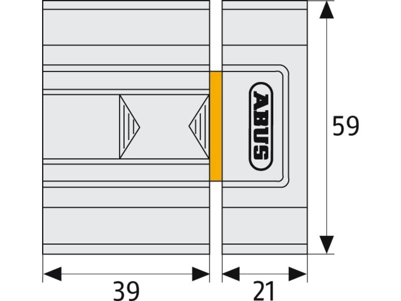 Abus Schieberiegel SR30 Weiss Fenstersicherheit