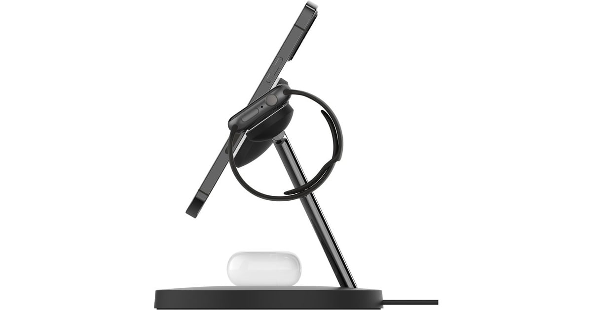 BelkinBOOST CHARGE PRO 3-in-1 draadloze lader met MagSafe  (Zwart)