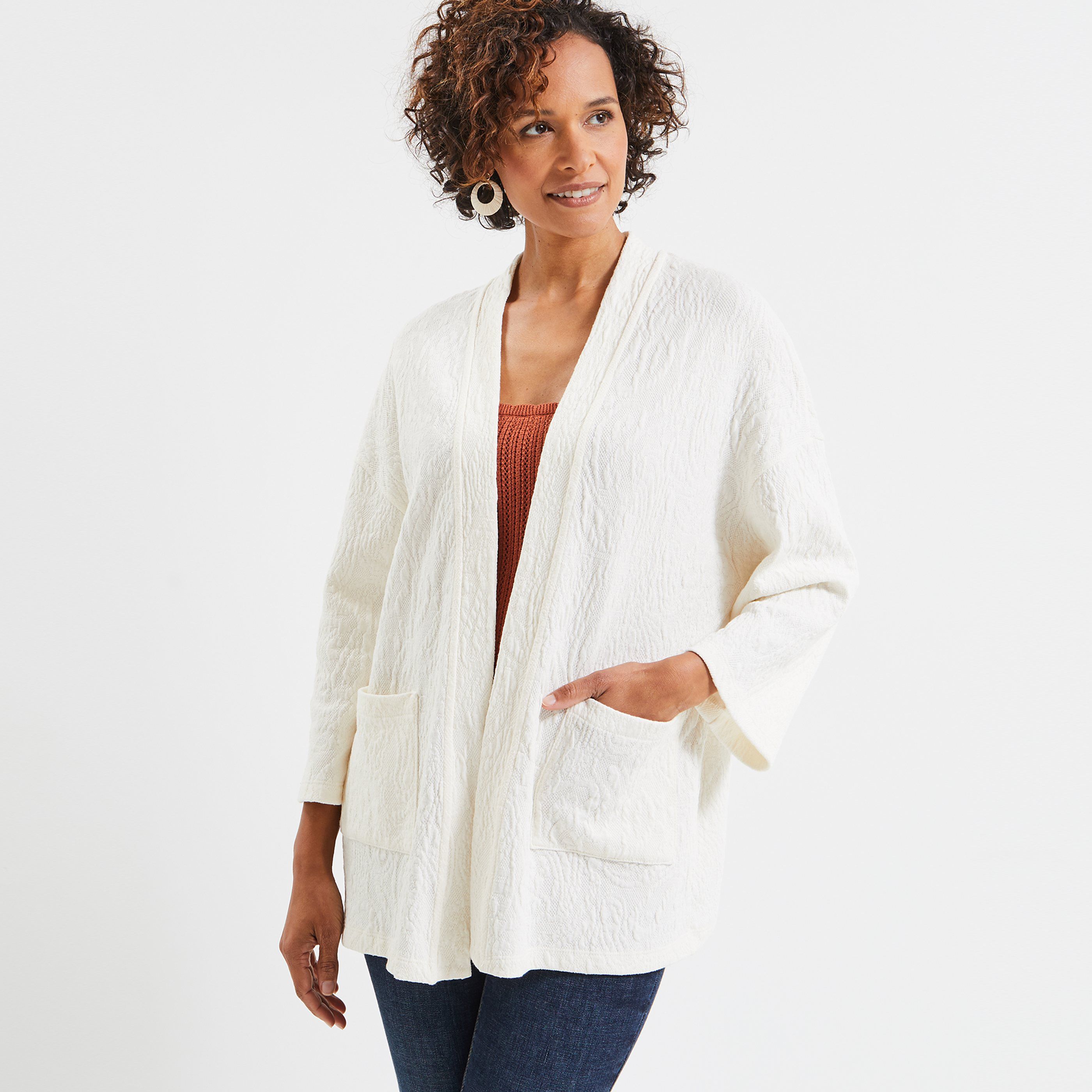 Veste kimono femme - ECRU