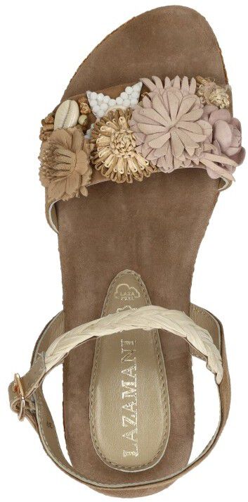 Lazamani Sandalen Plat beige