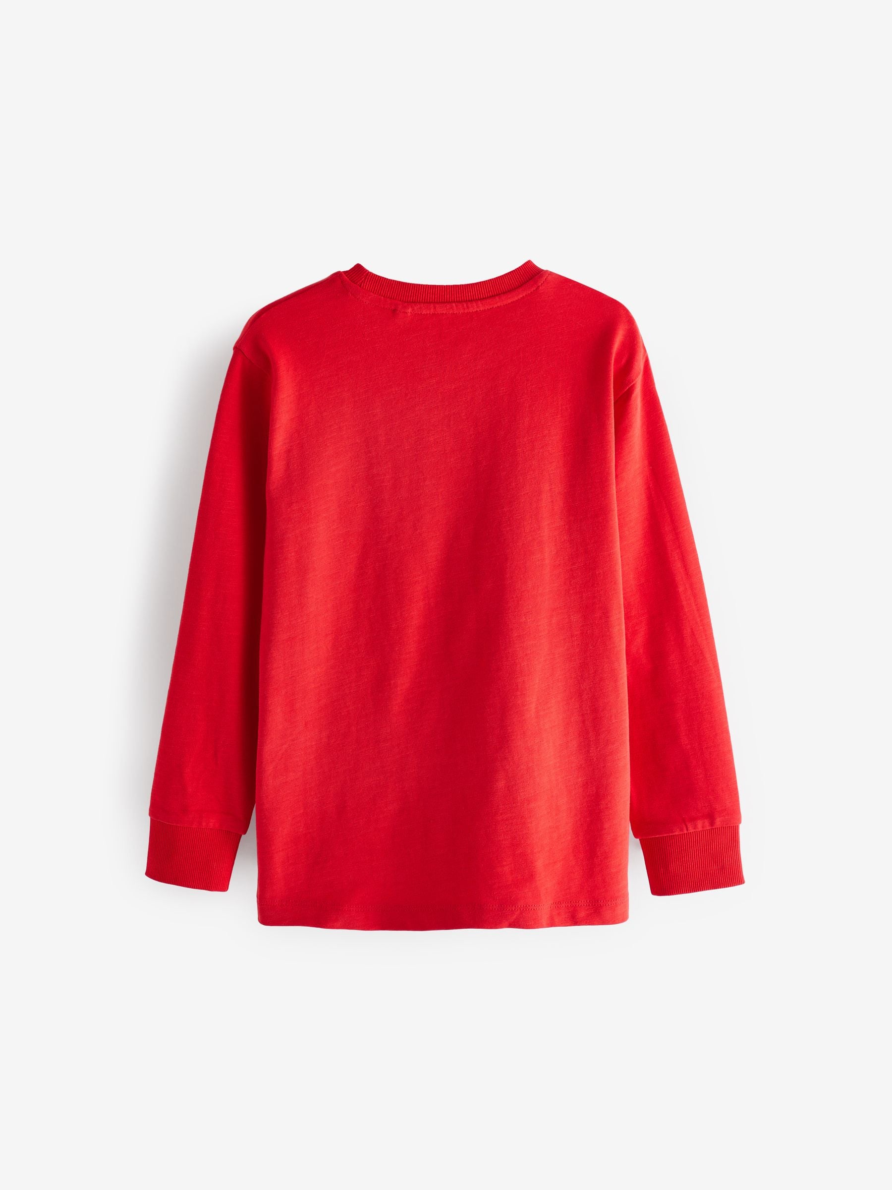 Rood - Behaaglijk T-shirt met lange mouwen (3-16 jr)