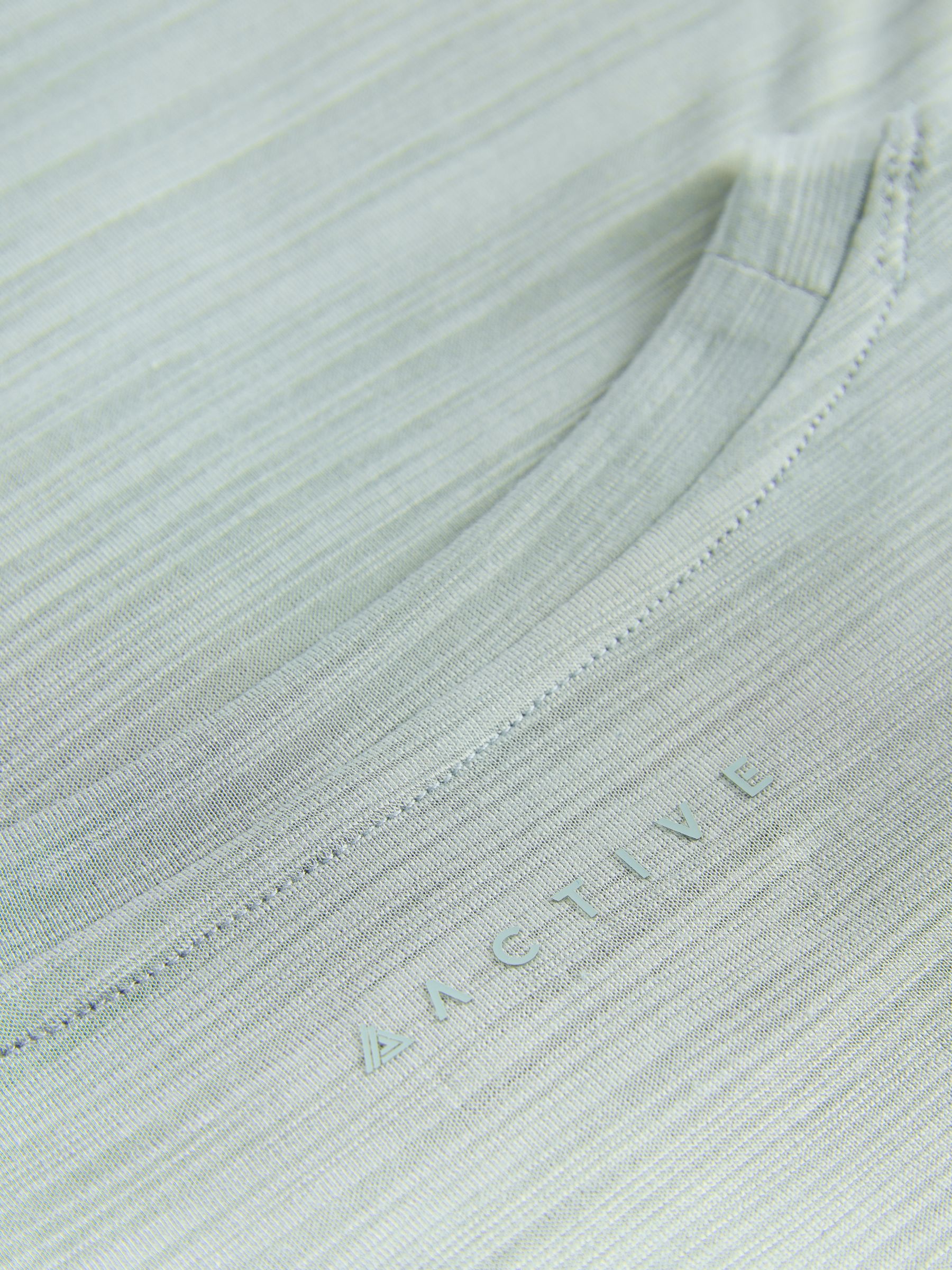 Grijs-groen - Active Lichtgewicht ruimvallend T-shirt met ronde hals en korte mouwen