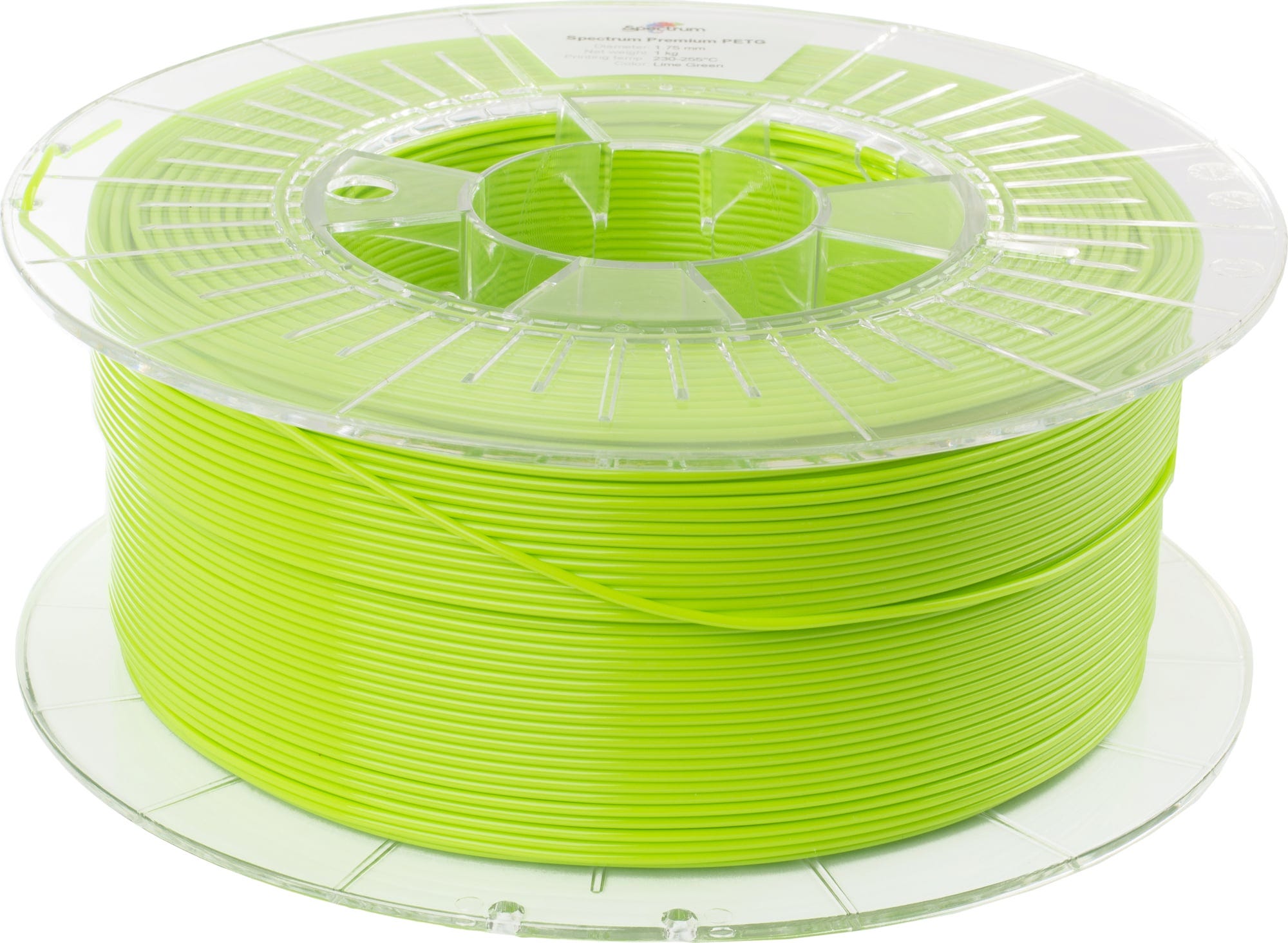 Spectrum  PETG Premium Lime Green, 1,75 mm / 1000 g    Vielfältiges Filament mit hoher Transparenz & Temperaturbeständigkeit