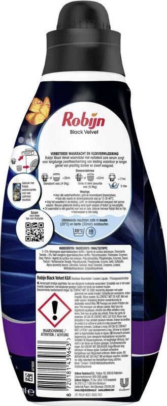 Robijn - Black Velvet - Wasmiddel - Zwart - 665ml