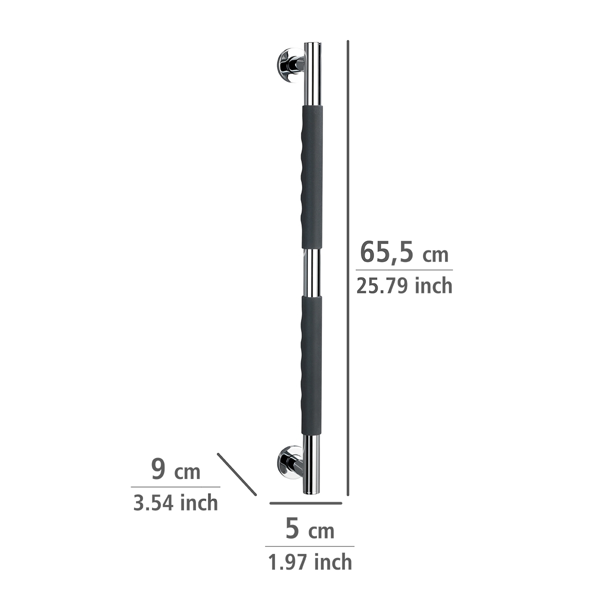 Wenko Secura veiligheidsgreep 65.5 RVS