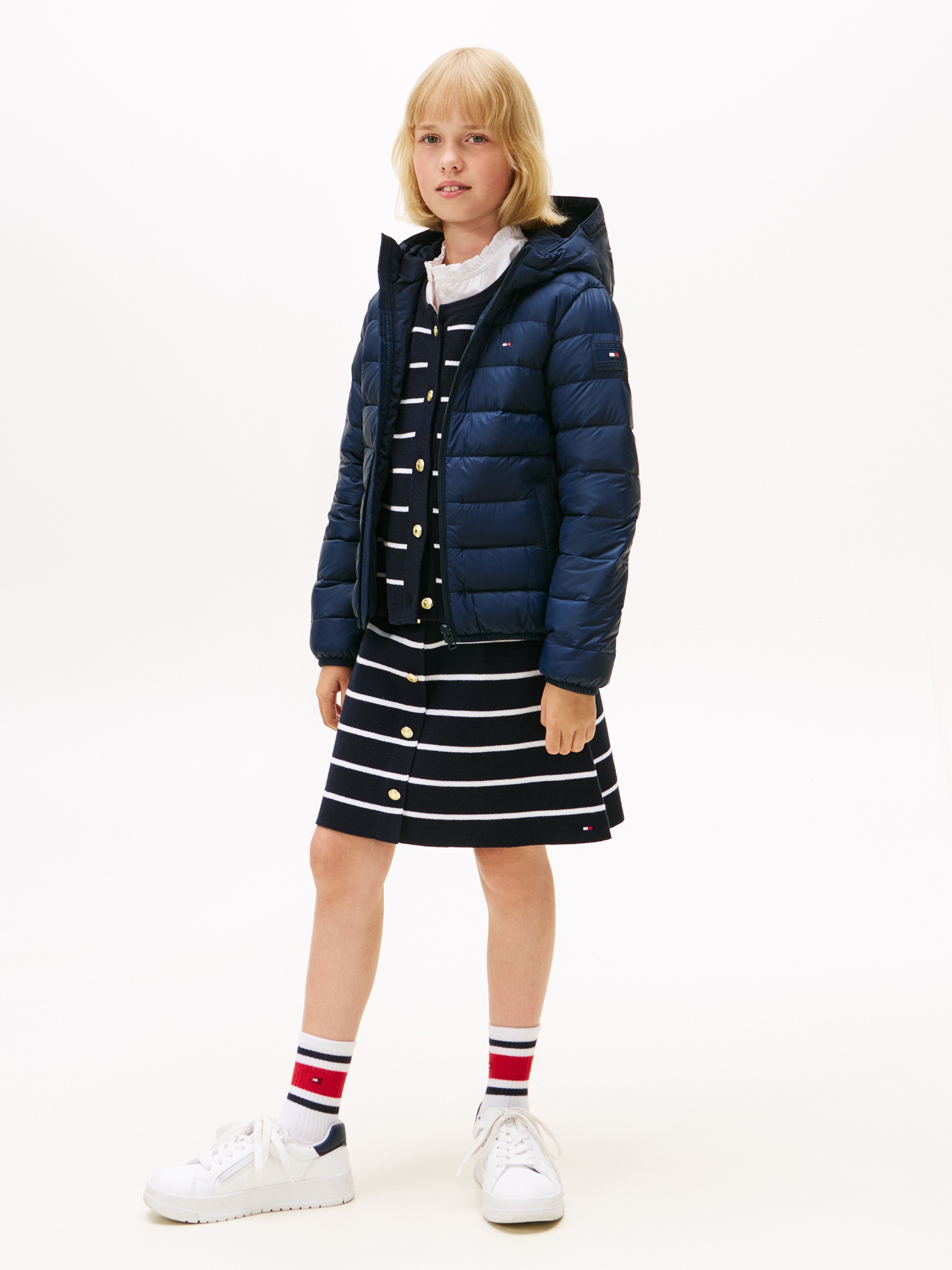 Tommy Hilfiger Steppjacke »U LIGHT DOWN HOODED JACKET« mit Kapuze Kinder bis 16 Jahre