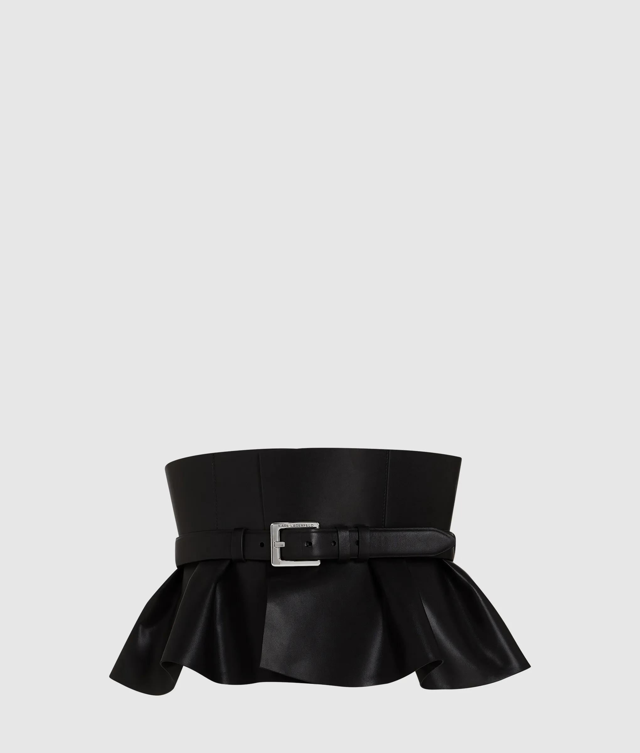 Leren korset peplum riem